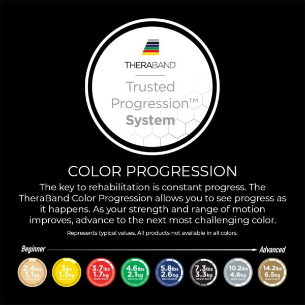 THERABAND Resistance Tubes, Professional Latex Elastic Tubing For Physical Therapy, Lower Pilates, At-Home Workouts, and Rehab, 12 Inch With Padded Cuffs, Red, Medium, Beginner Level 3