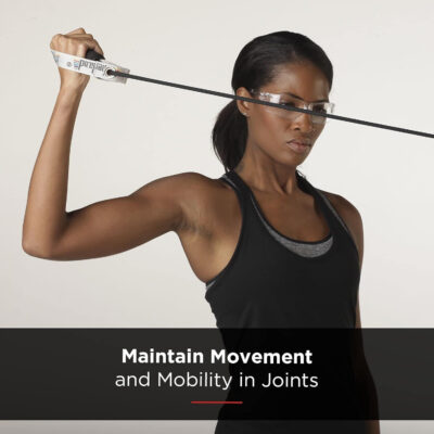 THERABAND Resistance Tubes, Professional Latex Elastic Tubing For Physical Therapy, Lower Pilates, At-Home Workouts, and Rehab, 12 Inch With Padded Cuffs, Red, Medium, Beginner Level 3