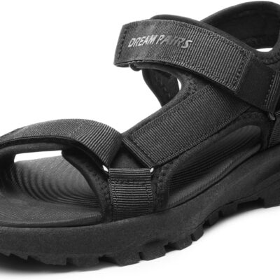 DREAM PAIRS Womens Sandals, Light Weight Hiking Sandals for Women, Comfortable Athletic Quick-Drying Walking Water Sandals with Hook and Loop Straps and Soft Insole for Beach Vacation Adventure