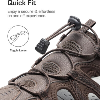 DREAM PAIRS Men's Sandals Hiking Water Sport Athletic Beach Outdoor Comfortable Casual Closed Toe Summer Sandal Shoes