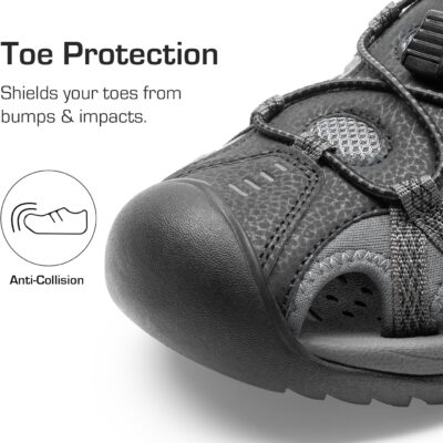 DREAM PAIRS Men's Sandals Hiking Water Sport Athletic Beach Outdoor Comfortable Casual Closed Toe Summer Sandal Shoes