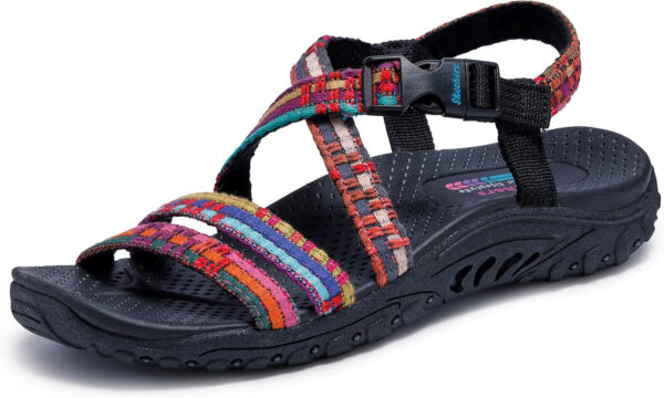 Skechers Women's Reggae-Sew Me-Boho Woven Strappy Slingback Sandal