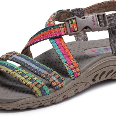 Skechers Women's Reggae-Sew Me-Boho Woven Strappy Slingback Sandal