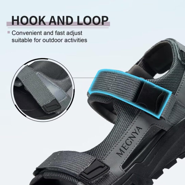 689b5a4545f62d600cbd017bdf27721e3dbf79f4c268822129e6a.jpg MEGNYA Mens Comfortable Walking Sandals, Soft Sports Hiking Sandals with Three Adjustable Hook And Loop Straps, Casual Beach Athletic Sandals for Outdoor Active Camping