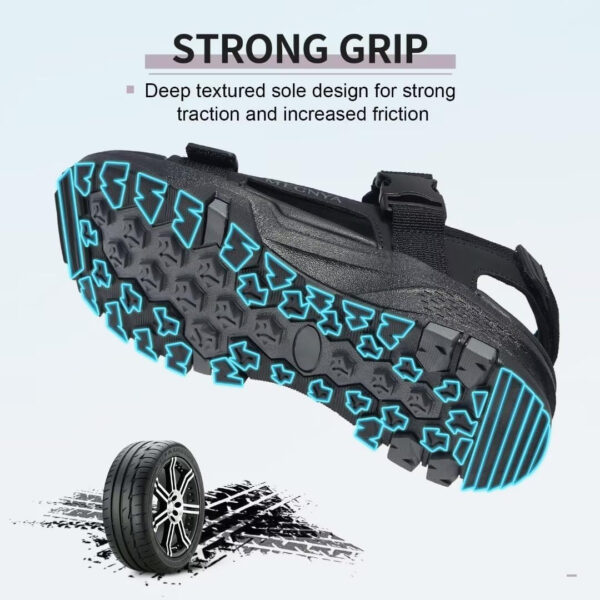 689b5a51ce7e81c6e905b9e8db774c8fe501781be3aa0ccd96e7a.jpg MEGNYA Mens Comfortable Walking Sandals, Soft Sports Hiking Sandals with Three Adjustable Hook And Loop Straps, Casual Beach Athletic Sandals for Outdoor Active Camping