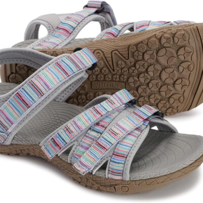 689b5acbc901adddfc3f11c638ed899d114f9c5559afde13d4f37.jpg WHITIN Women’s Hiking Sandals with Arch Support | Adjustable Hook and Loop Straps | Durable Sport Sandals for Outdoor Adventure