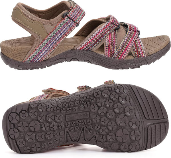 689b5aeb443a0f9a6224ba6324677292e5de30cf39b277ac24a97.jpg WHITIN Women’s Hiking Sandals with Arch Support | Adjustable Hook and Loop Straps | Durable Sport Sandals for Outdoor Adventure