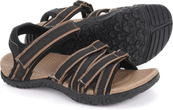 689b5aece744c643a460742a7a6feb4396c69ac46883602be2cb1.jpg WHITIN Women’s Hiking Sandals with Arch Support | Adjustable Hook and Loop Straps | Durable Sport Sandals for Outdoor Adventure