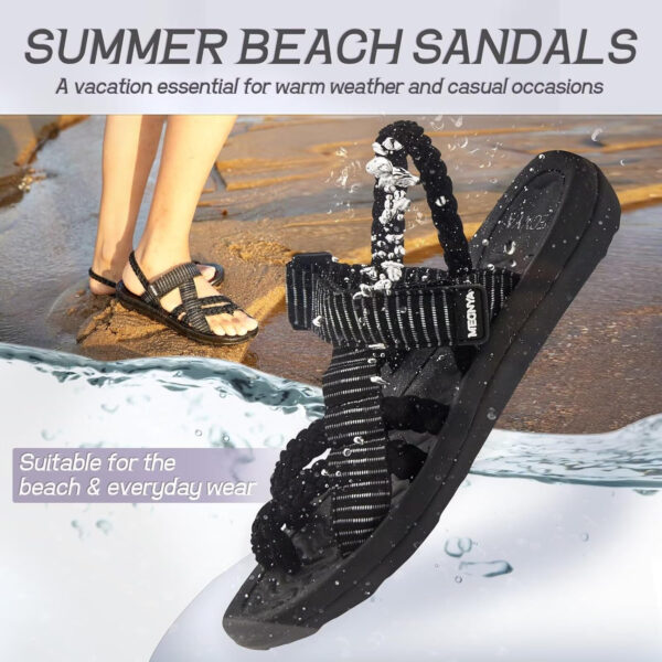 689b5c32bc863214d2f617314b5621378cb9cc68f0ba2295506f4.jpg MEGNYA Comfortable Womens Hiking Sandals, Flip Flop Walking Sandals with Arch Support, Athletic Sandals with Hook and Loop Straps for Beach Vacation Adventure