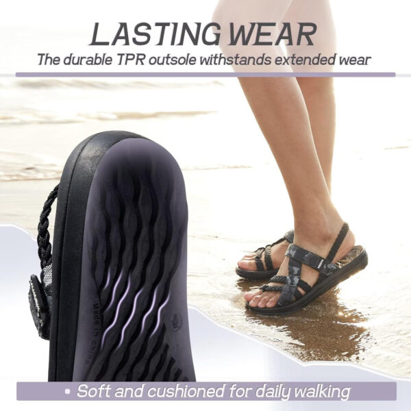 689b5c3d4e36e441956a783124d04680c78066e8dc4a332e2d2ca.jpg MEGNYA Comfortable Womens Hiking Sandals, Flip Flop Walking Sandals with Arch Support, Athletic Sandals with Hook and Loop Straps for Beach Vacation Adventure