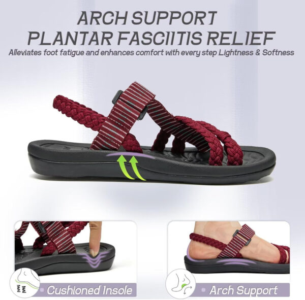689b5c4308fc0e79ccb95e79882781299c20e86334890d9caf01d.jpg MEGNYA Comfortable Womens Hiking Sandals, Flip Flop Walking Sandals with Arch Support, Athletic Sandals with Hook and Loop Straps for Beach Vacation Adventure