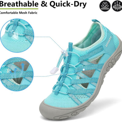 Mishansha Womens Hiking Sandals Closed Toe Comfortable Sport Sandal Non-Slip Quick Dry Water Shoes for Outdoor Beach Trekking