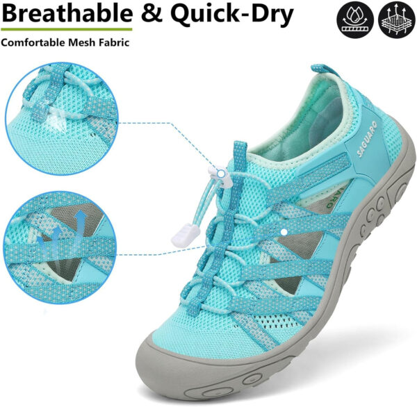 Mishansha Womens Hiking Sandals Closed Toe Comfortable Sport Sandal Non-Slip Quick Dry Water Shoes for Outdoor Beach Trekking