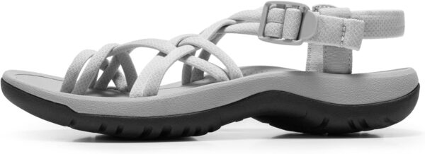 DREAM PAIRS Women's Walking Sandals With Arch Support Elastic Strap Summer Sport Athletic Casual Hiking Outdoor Sandal