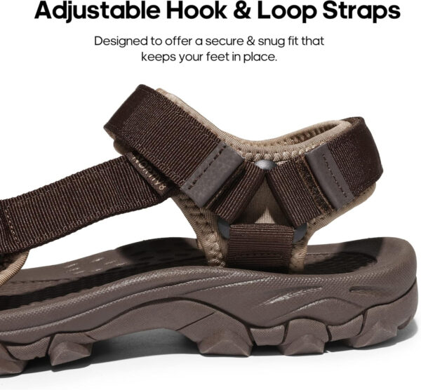 NORTIV 8 Men's Sandals Hiking Sports Lightweight Summer Water Arch Support River Open Toe Athletic Trail Outdoor Walking Sandals Longdo