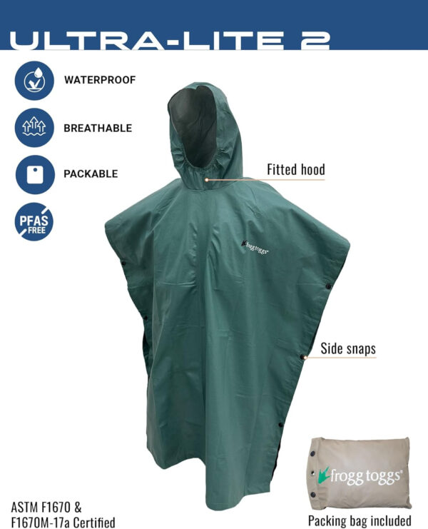 689b660268deb67bf08e5d8181e8522b0cd5af16bf4148ab7f5ae.jpg FROGG TOGGS Ultra-lite2 Waterproof, Breathable Rain Poncho, Adult and Youth Sizes