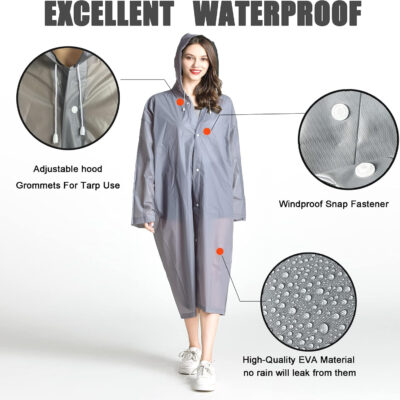 689b66519cc8105358615cd6f5c309a37a3406a098270f17161fc.jpg Rain Coats (2 Pack) - Reusable EVA Rain Ponchos for Adults Rain Jackets Raincoats for Men Women