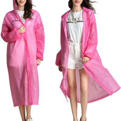 HLKZONE Raincoat, 2 Pack Rain Ponchos for Adults Travel Rain Jacket Packable Rain Coats for Women with Drawstring Hood