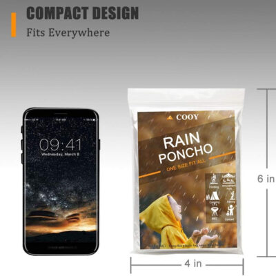 689b6800ab68f48d0b97b36f39a7905a0f29e4e0810a7914fd8e6.jpg Rain Ponchos,with Drawstring Hood (10 Pack) Emergency Disposable Rain Ponchos Family Pack for Adults,Clear