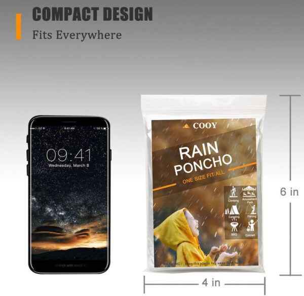 689b680dad9e7c79a26aafcf7662bbe7ca972cf47e949a97f3d7b.jpg Rain Ponchos,with Drawstring Hood (10 Pack) Emergency Disposable Rain Ponchos Family Pack for Adults,Clear