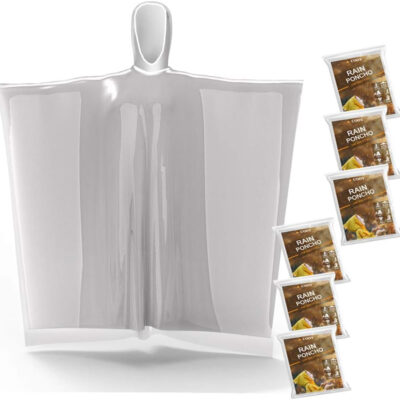 689b68130c1907207364cab01646f2c1b65379250fd089415dcf4.jpg Rain Ponchos,with Drawstring Hood (10 Pack) Emergency Disposable Rain Ponchos Family Pack for Adults,Clear
