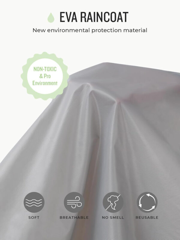 SaphiRose Extra Long Rain Ponchos for Adults - EVA Rain Coats Waterproof Unisex Rain Jacket with Drawstring Hood