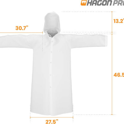 Rain Coats (2 Pack) - EVA Rain Poncho for Women and Men, Reusable Raincoat