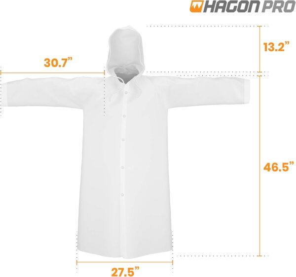 Rain Coats (2 Pack) - EVA Rain Poncho for Women and Men, Reusable Raincoat