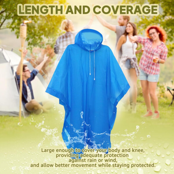 689b69aee1d907b0d7b3a5b33fe7d80d46ad4363c7e1e755f0f95.jpg ANYOO Rain Ponchos for Adult Emergency Raincoats Reusable Hooded Rain Jackets for Men Women(2 pack)
