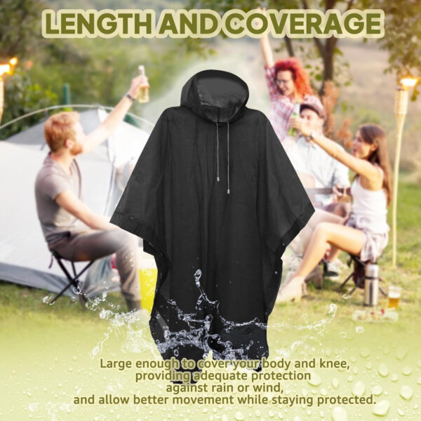 689b69b8b87cca62aa13200b980b0367e8c059034a06fc167a9f5.jpg ANYOO Rain Ponchos for Adult Emergency Raincoats Reusable Hooded Rain Jackets for Men Women(2 pack)