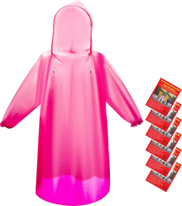 689b6a2219e35d53872c9c4c4199453563942125f58d06463673c.jpg Bruvoalon 6 & 20 Pack Disposable Rain Ponchos for Adults/Youth, Waterproof PE Raincoats with Drawstring, Camping/Emergency