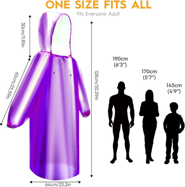 689b6a3c1d0fbe7b13bf7da6fbe4887a6c1b30f35c9669e9c3f0c.jpg Bruvoalon 6 & 20 Pack Disposable Rain Ponchos for Adults/Youth, Waterproof PE Raincoats with Drawstring, Camping/Emergency