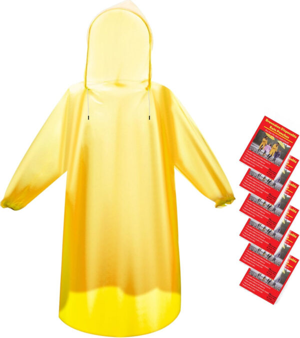 689b6a5727d5b236c5c0e9ab2da20d16e0c7b5c4ae61018a8996b.jpg Bruvoalon 6 & 20 Pack Disposable Rain Ponchos for Adults/Youth, Waterproof PE Raincoats with Drawstring, Camping/Emergency