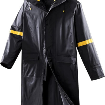 689b6b690a9da68eda9063b122fc5b1a6857a3dd8078fcf26fcee.jpg EI Sonador Classic Long Rain Coats for Men, Hooded Raincoats Rainwear for Waterproof Work, Breathable, Rain Jacket Poncho