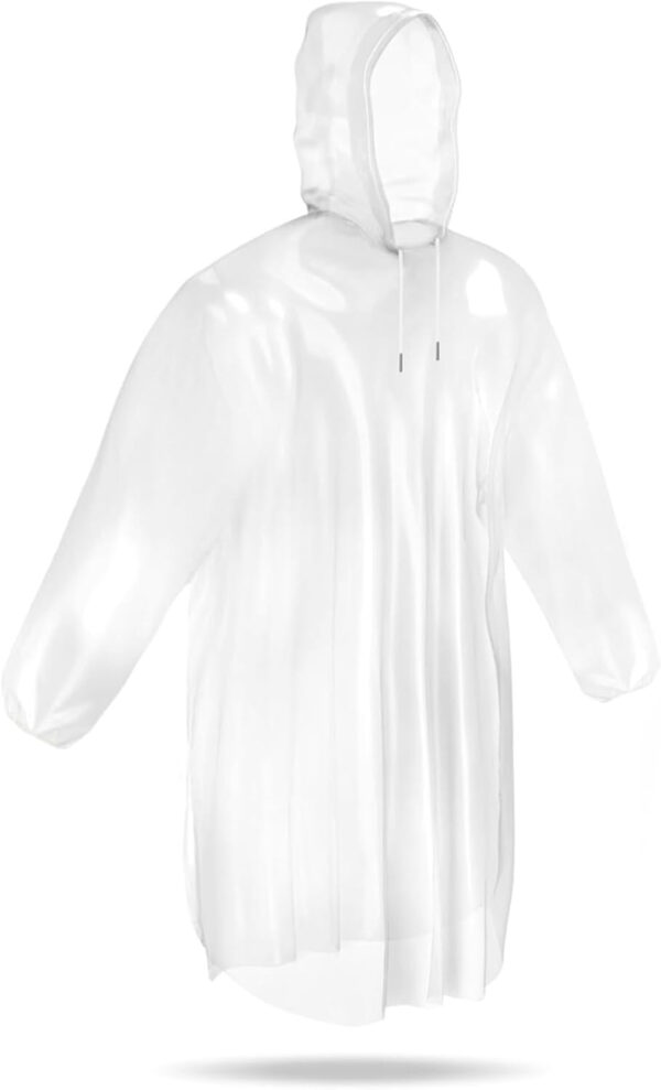 Mindful Design Disposable Rain Ponchos for Adults (4 Pack)