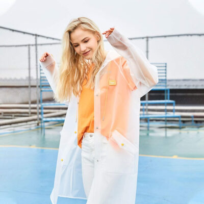 689b6be436550db4b96bf5177551dc533041111e4648e74af026c.jpg L-Rain Durable TPU Clear Rain Coat for Adults - Women and Men Fashion Hooded Rain Poncho