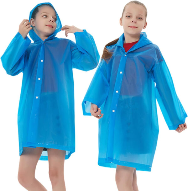 Rain Ponchos Raincoats for Kids, Reusable Boys Girls Rain Jackets Emergency with Hood for Family Disney Travel Outdoor