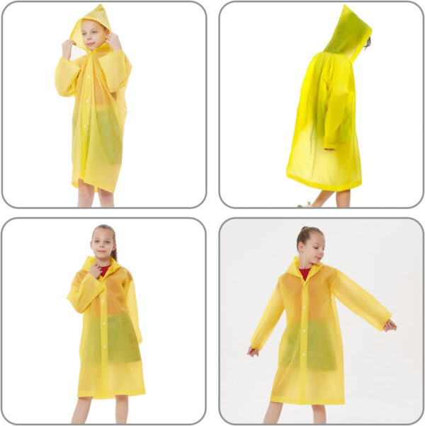 Rain Ponchos Raincoats for Kids, Reusable Boys Girls Rain Jackets Emergency with Hood for Family Disney Travel Outdoor
