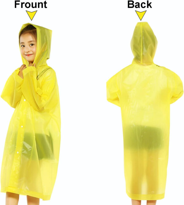 Rain Ponchos Raincoats for Kids, Reusable Boys Girls Rain Jackets Emergency with Hood for Family Disney Travel Outdoor
