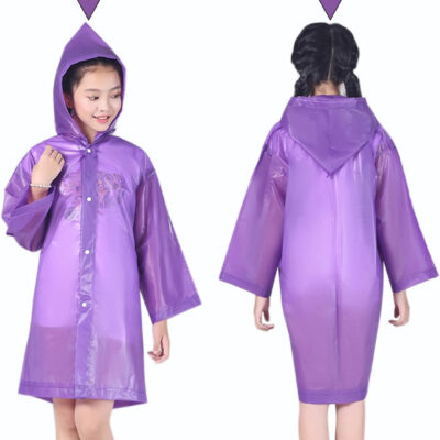 Rain Ponchos Raincoats for Kids, Reusable Boys Girls Rain Jackets Emergency with Hood for Family Disney Travel Outdoor