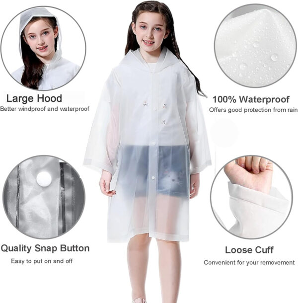 689b6d4b511a0974b4b45794ea69a7f1aa8ac366b9db3ba35eb03.jpg Rain Ponchos Raincoats for Kids, 2 Packs Rain Coats Jacket Reusable with Hood for Boys Girls Disney Hiking Camping Outdoor