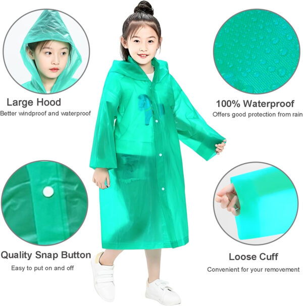 689b6d555e6836228624c7d3e45f355d4458b20b3f79b95248c65.jpg Rain Ponchos Raincoats for Kids, 2 Packs Rain Coats Jacket Reusable with Hood for Boys Girls Disney Hiking Camping Outdoor
