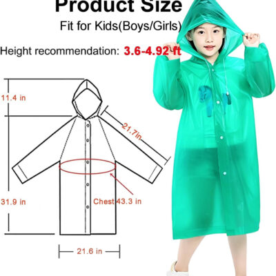 689b6d56dde336f508f3d676c9be27c1a7ee5c9c63237a21614eb.jpg Rain Ponchos Raincoats for Kids, 2 Packs Rain Coats Jacket Reusable with Hood for Boys Girls Disney Hiking Camping Outdoor