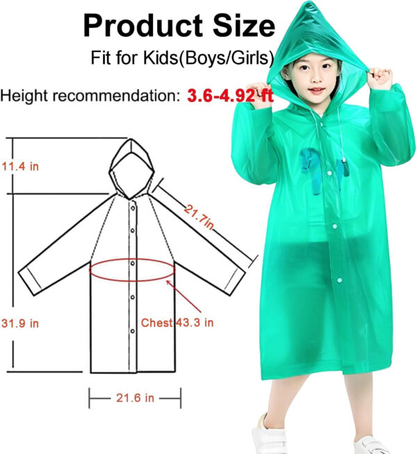 689b6d56dde336f508f3d676c9be27c1a7ee5c9c63237a21614eb.jpg Rain Ponchos Raincoats for Kids, 2 Packs Rain Coats Jacket Reusable with Hood for Boys Girls Disney Hiking Camping Outdoor