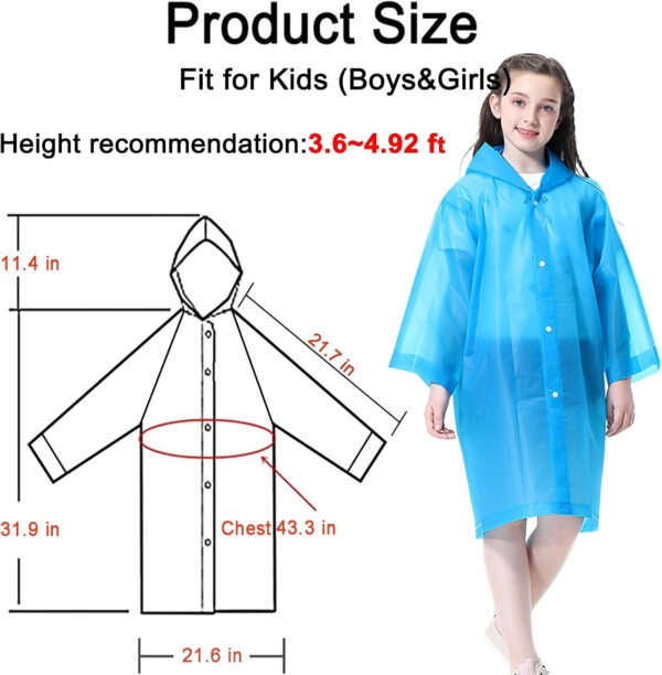 689b6d6d9cb7985a90deedfc03f018dc5b6a5e223efa9612e76e2.jpg Rain Ponchos Raincoats for Kids, 2 Packs Rain Coats Jacket Reusable with Hood for Boys Girls Disney Hiking Camping Outdoor