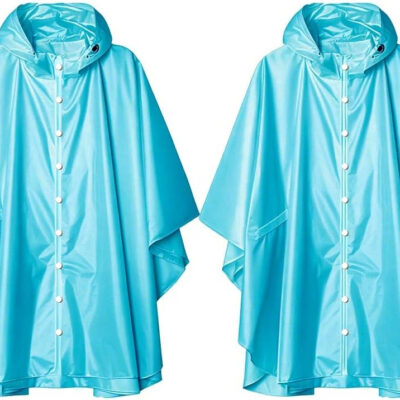 YOUNGTIME Reusable Rain Ponchos for Adults,2 Pack EVA Rain Jacket Coats with Hood for Women and Men