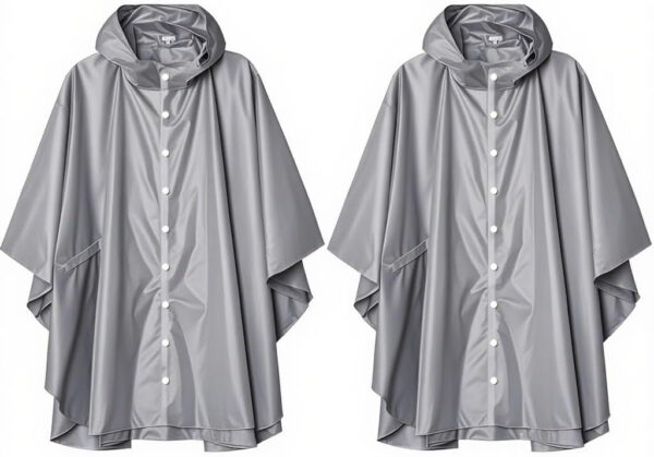 YOUNGTIME Reusable Rain Ponchos for Adults,2 Pack EVA Rain Jacket Coats with Hood for Women and Men