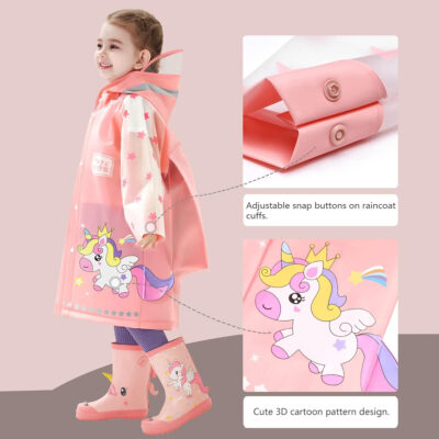 689b6ee2a17068412e1cd190a7a6ec41386a430cc4db2d020cceb.jpg Kids Raincoats Waterproof Rain Jacket Hooded Rain Poncho Toddler Boys Girls Rain Suit Reusable Rainwear 2-8 Years