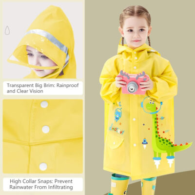 689b6ef08379d2c7dc1a796db2b3f1d0fe0385f02049cf5c192a9.jpg Kids Raincoats Waterproof Rain Jacket Hooded Rain Poncho Toddler Boys Girls Rain Suit Reusable Rainwear 2-8 Years