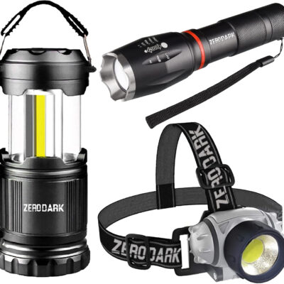 689b75051fd063e9b4c424b1a1d608051954cee6d6f093bebaa7b.jpg ZeroDark Flashlights Headlamp Lantern 3-Piece Set, Flashlight + Head Lamp + Camping Lantern Battery Powered LED High Lumens Camping Lights flashlights for Emergencies